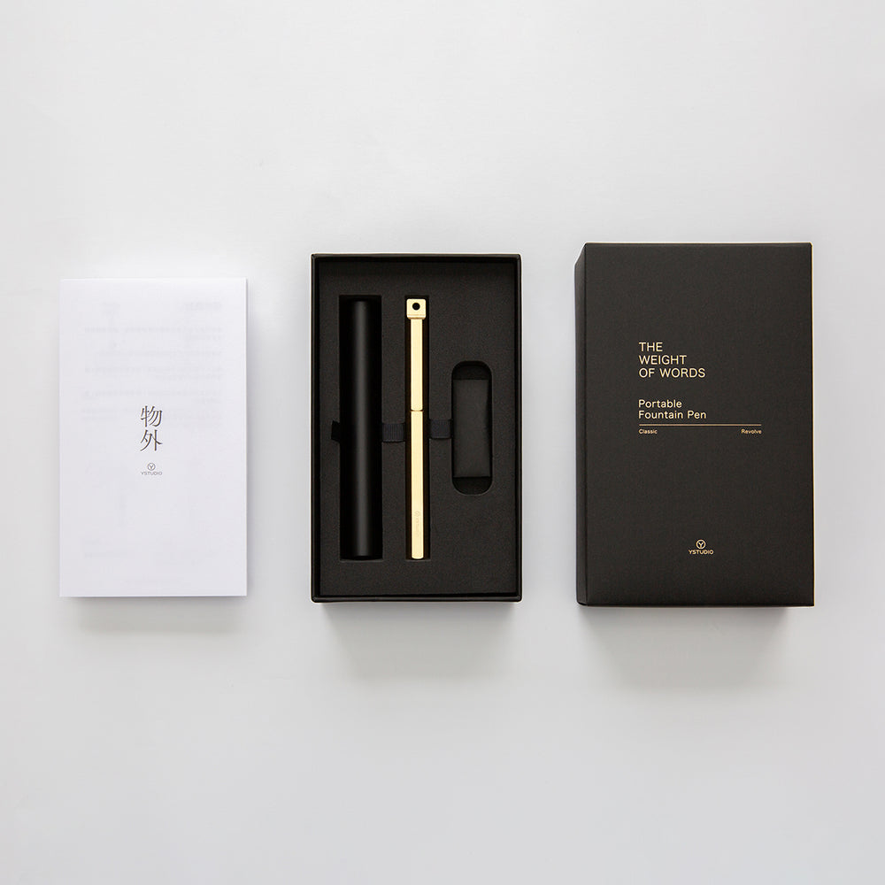 Classic Revolve-Portable Fountain Pen-Brass