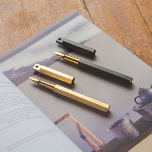 Classic Revolve-Portable Fountain Pen-Brass