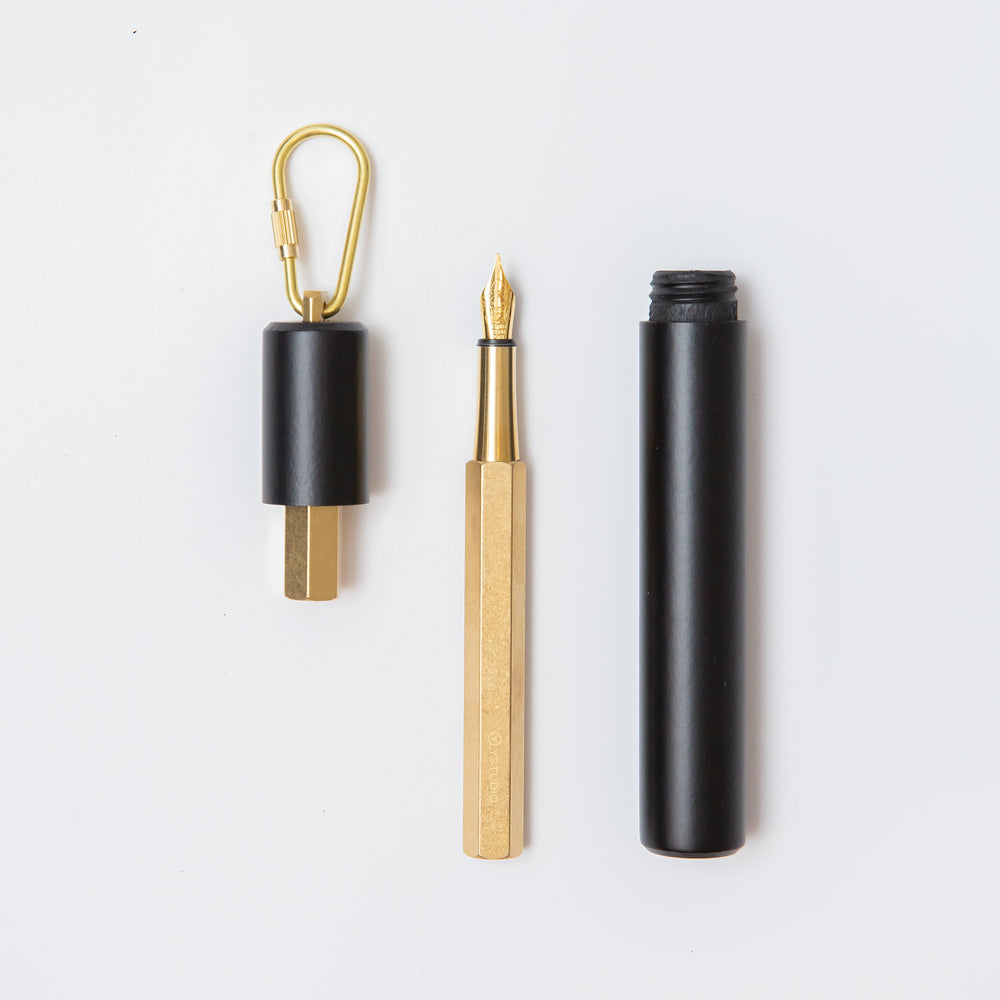 Classic Revolve-Portable Fountain Pen-Brass
