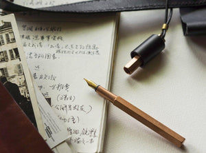 YSTUDIO portable copper fountain pen writes steady and smoothy